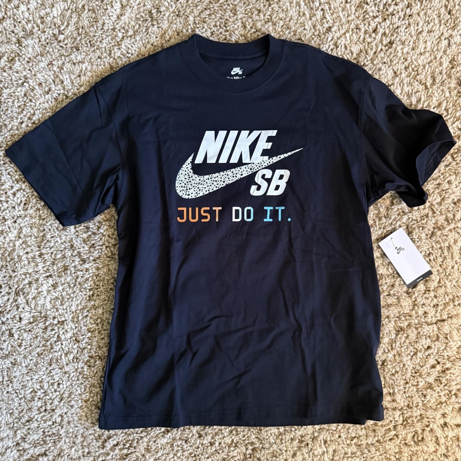 NIKE SB / JUST DO IT Electric Pack Olympic 2024 Safari T-Shirt Black Mens Sz LG