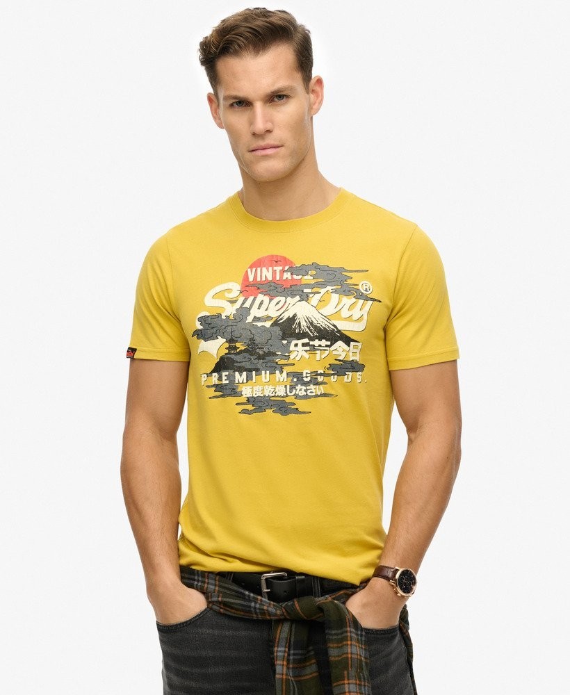 Superdry Mens Vintage Logo Tokyo T-Shirt Size Small Yellow gallery