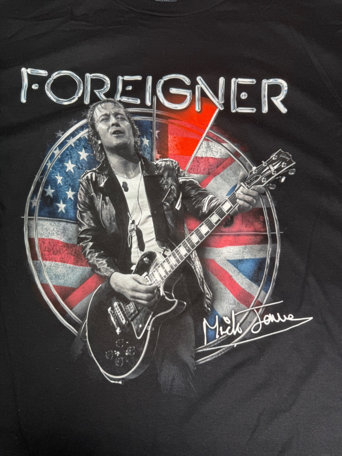 Foreigner Tee Men's XL Mick Jones Graphic Black The Thread Shop gallery
