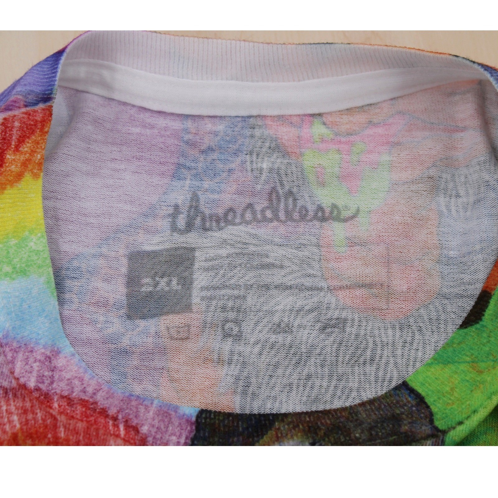 Mens Artistic All Over Print Alien Monster Graphic Tee Multicolor Threadless 2XL gallery