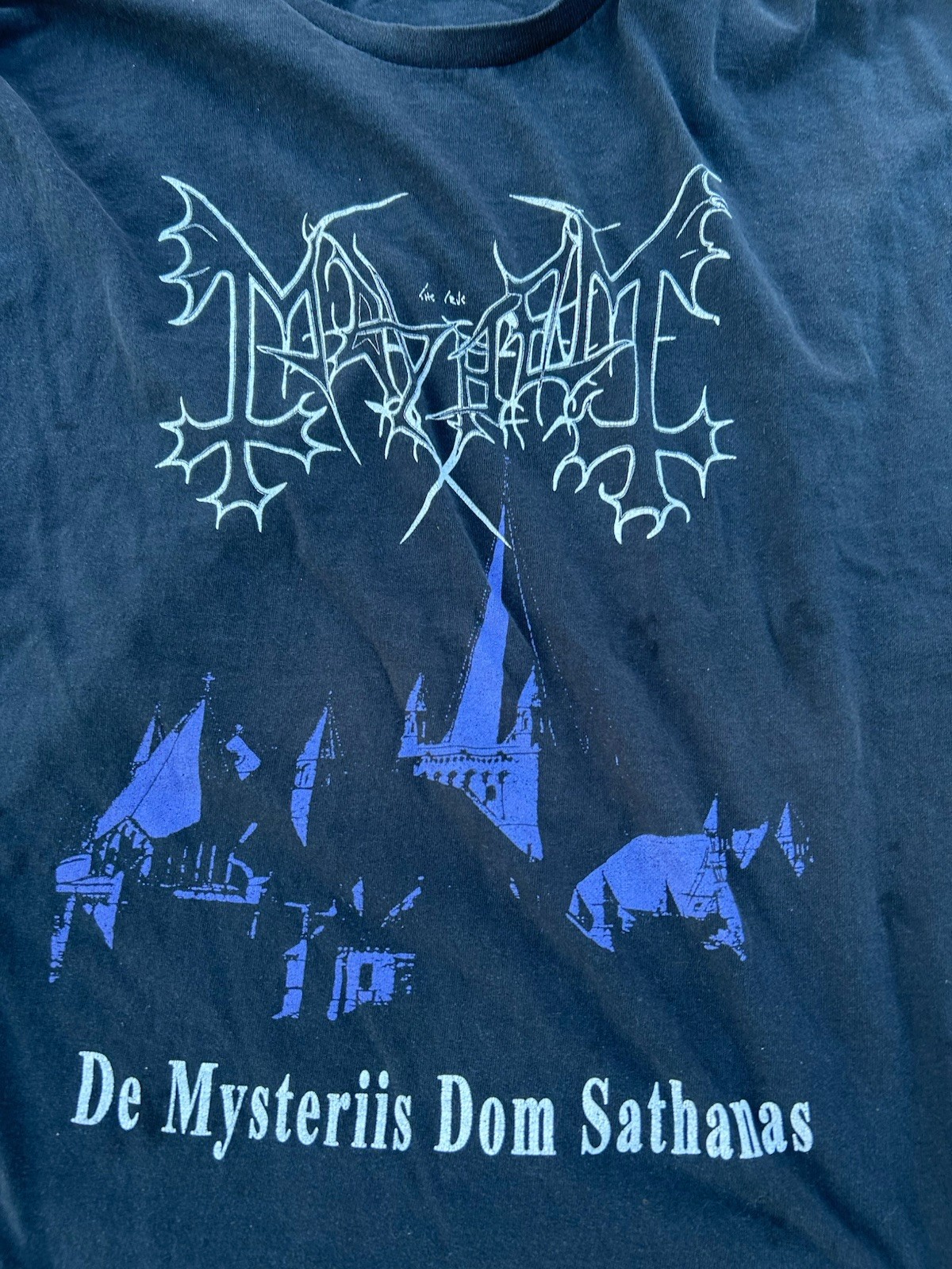 Vintage Mayhem De Mysteriis Dom Sathanas T Shirt Band 90s/2000 Black Metal Cut gallery