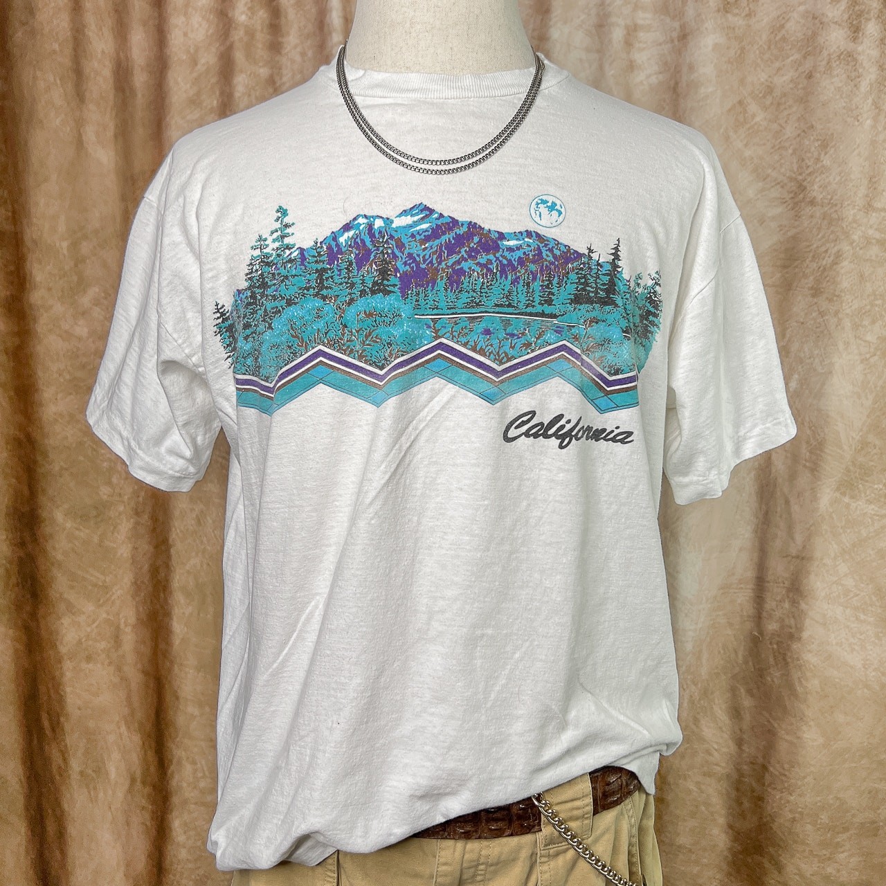 Vintage 90s California T-Shirt Mountain White Forest Wilderness Single Stitch
