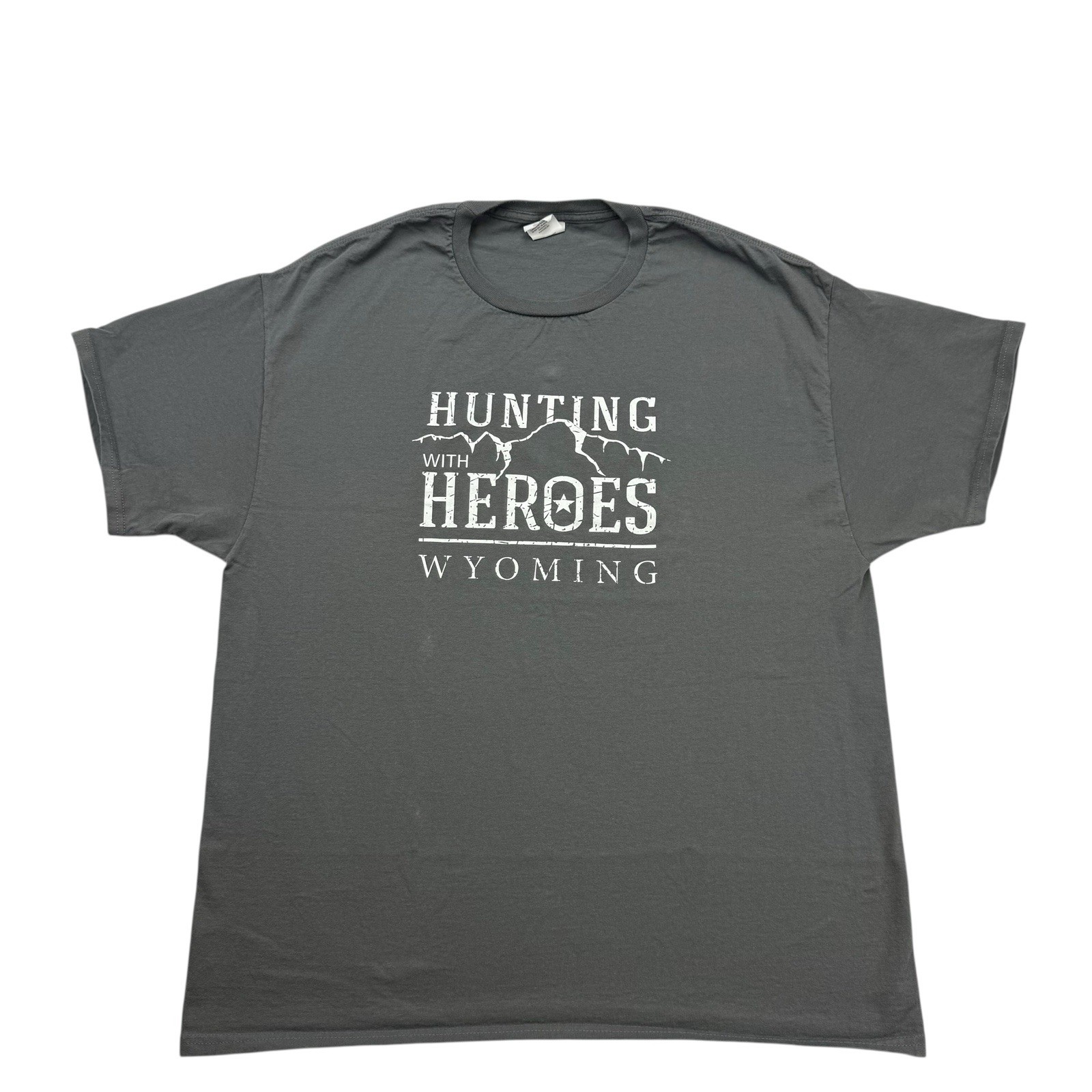 Wyoming Shirt Mens XL Gray Hunting With Heroes Short Sleeve Cotton Outdoors gallery