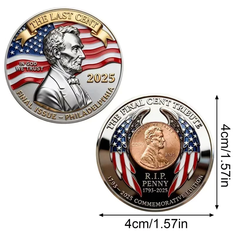 US Last Penny Lincoln Cent Historical Commemorative Collectible Hobo Nickel Coin