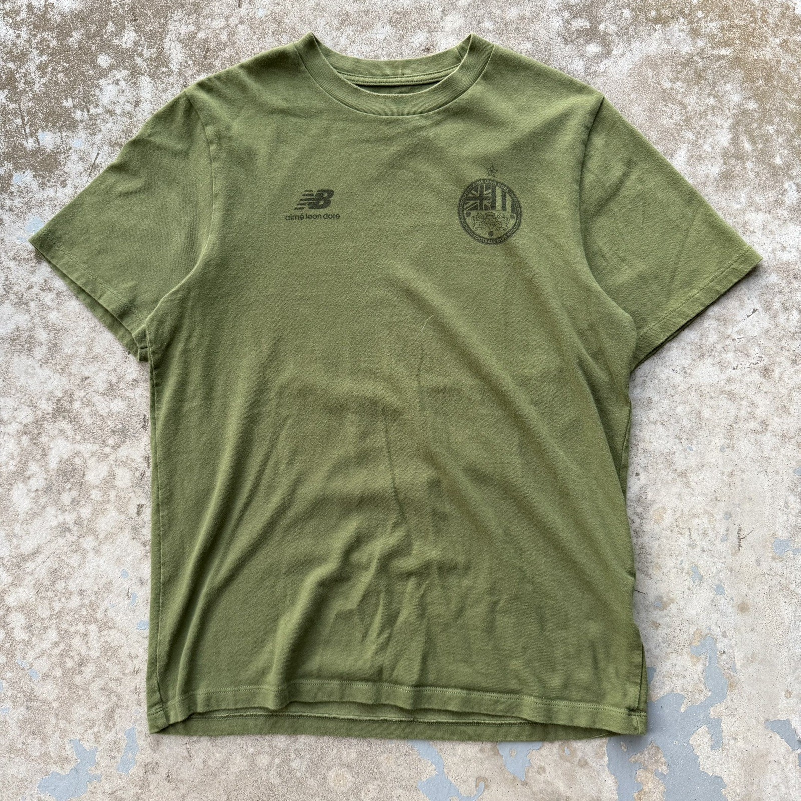 Aimé Leon Dore (ALD) x New Balance 991 Club T Shirt Men’s Size S Olive Green