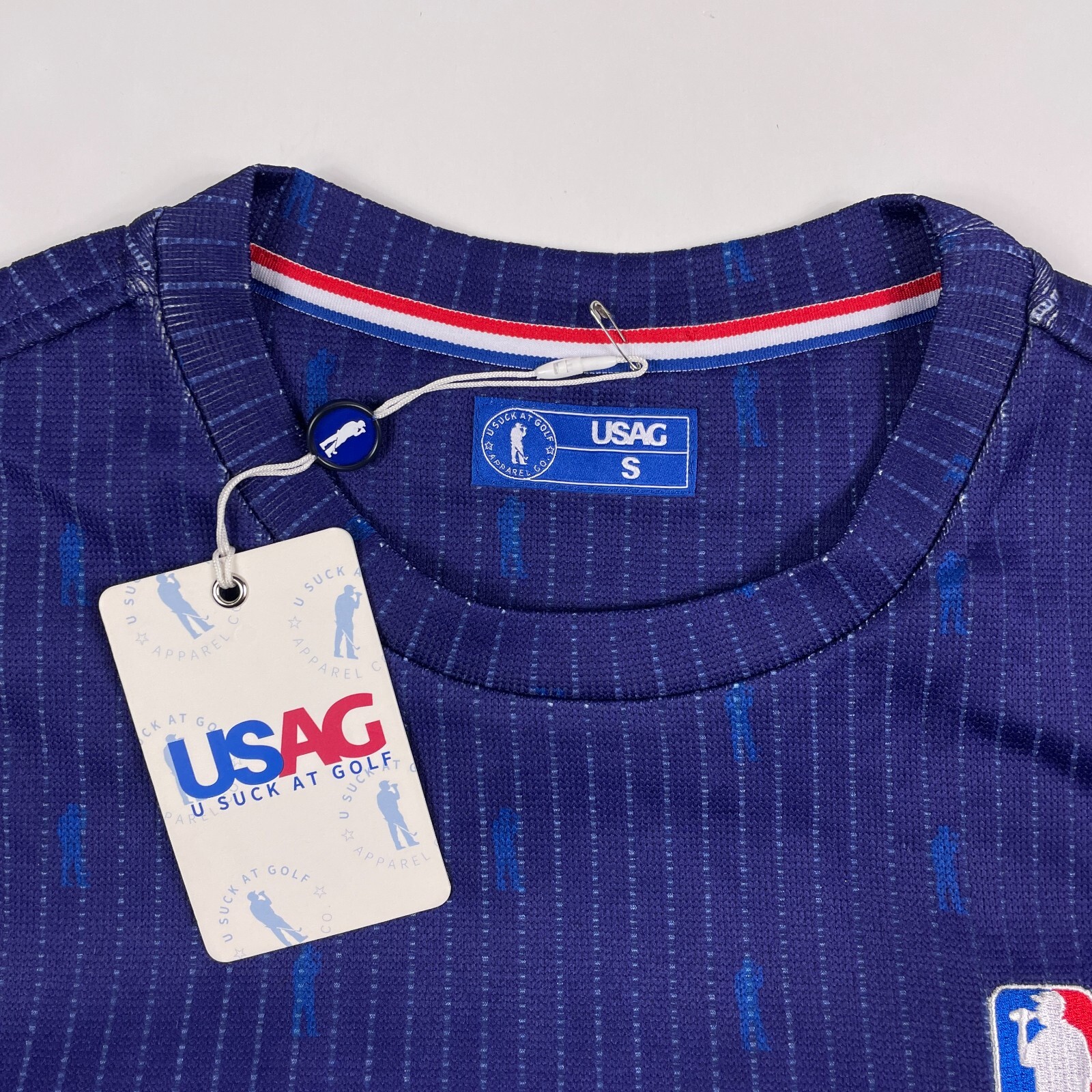 U Suck At Golf Shirt Mens Small Purple Golf Long Sleeve Crew Neck Golfing USAG gallery