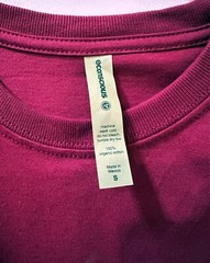 Econscious Apple Computers Store Employee Shirt Mac Logo Burgundy Red Wine Small
