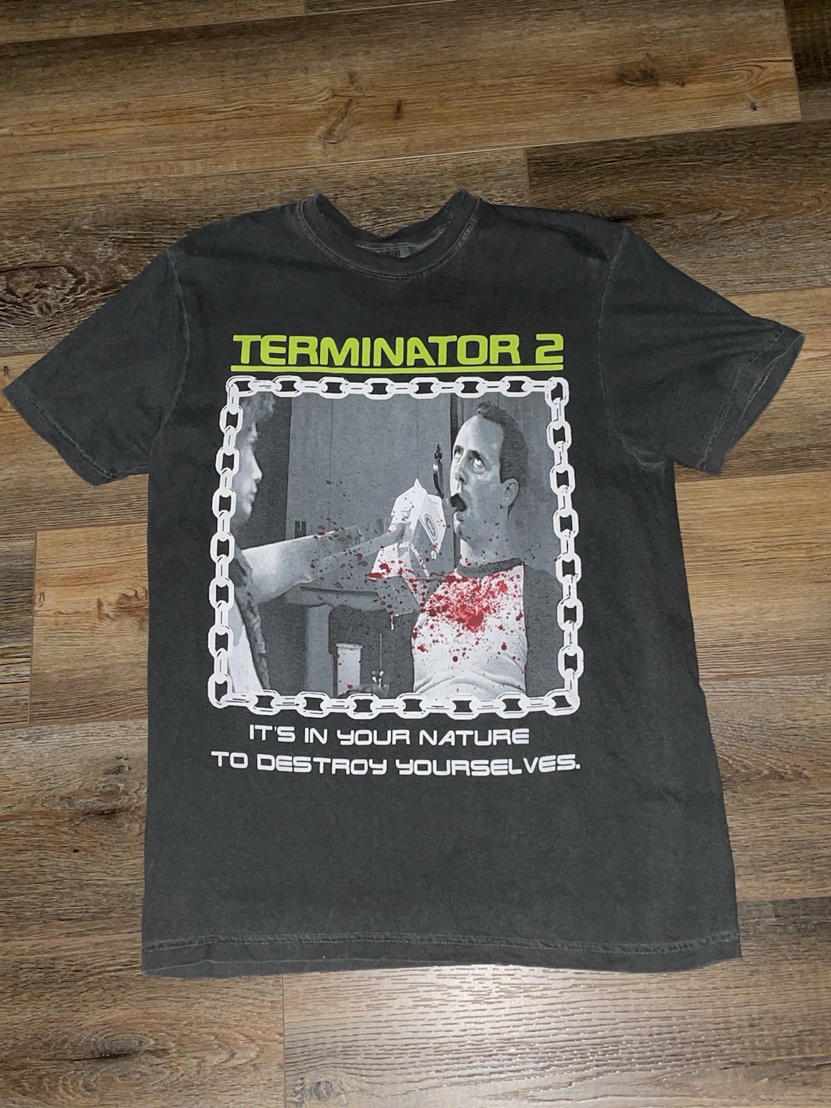 Terminator 2 T2 Judgment Day 90s Movie – Graphic Promo Shirt Mens Medium Tee