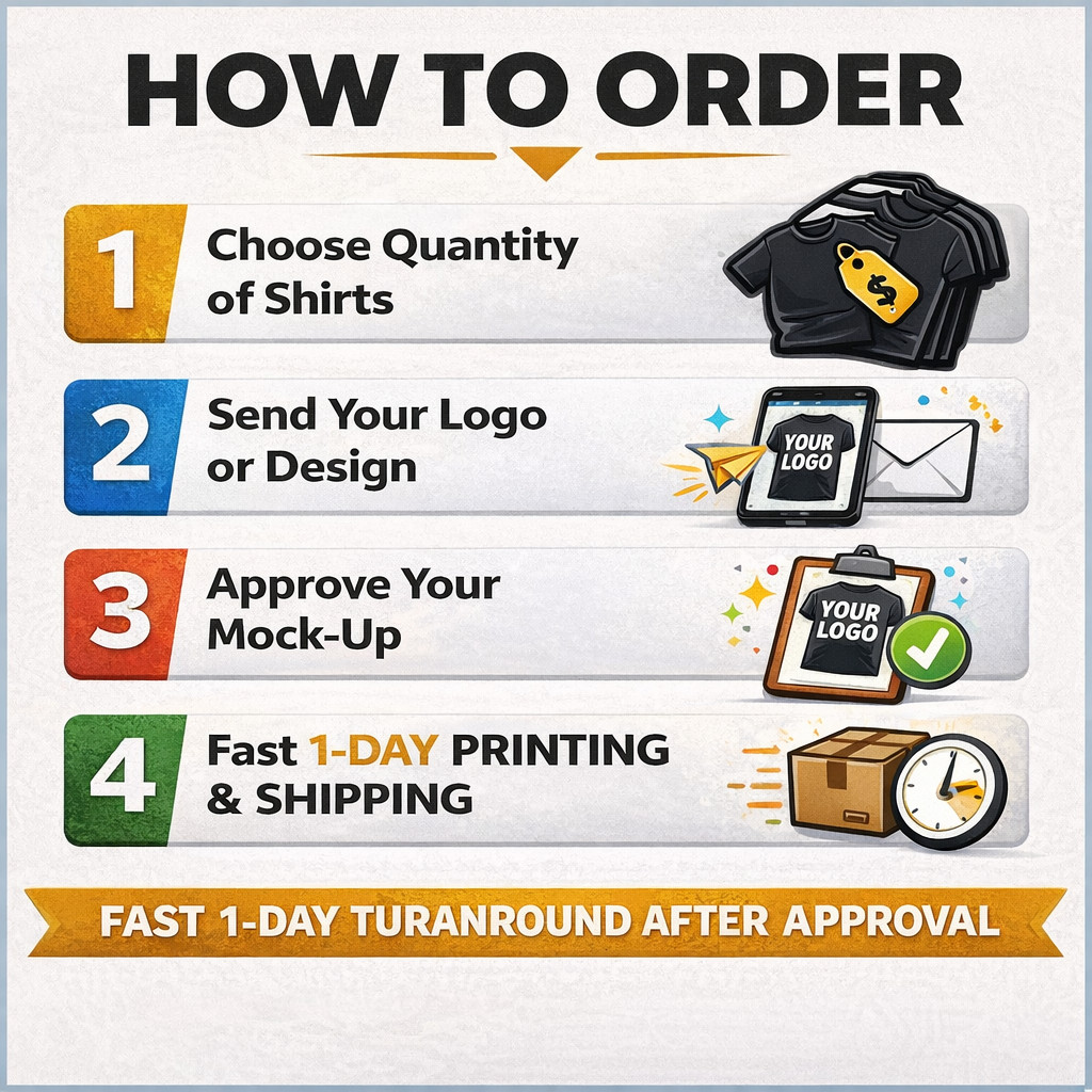 Custom Logo T-Shirts | Full Color Print | Bulk Custom Shirts | Business Event T gallery