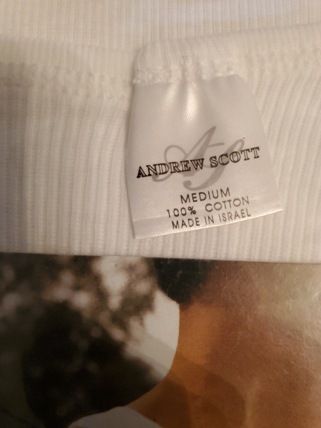 ANDREW SCOTT RIB ATHLETIC TANK TOPS WHITE MEDIUM 100 % COTTON 3 PACK NEW gallery