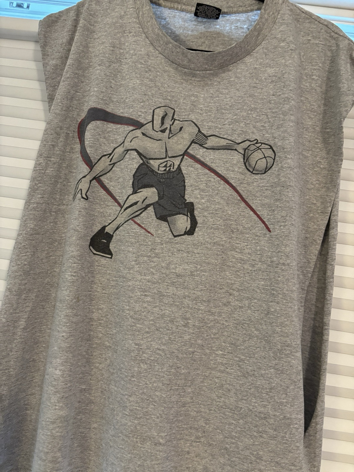 VTG AND1 Shirt Men Sz L Gray Tank Player Logo Sleeveless Tee Basketball Made USA gallery