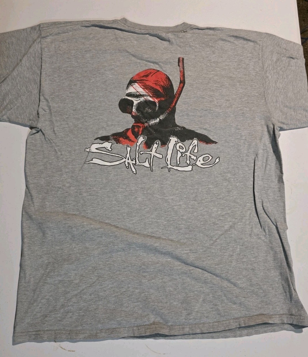 Salt Life T-Shirt Men's Sz X-Large Snorkel Diving Flag 2-Sided gallery