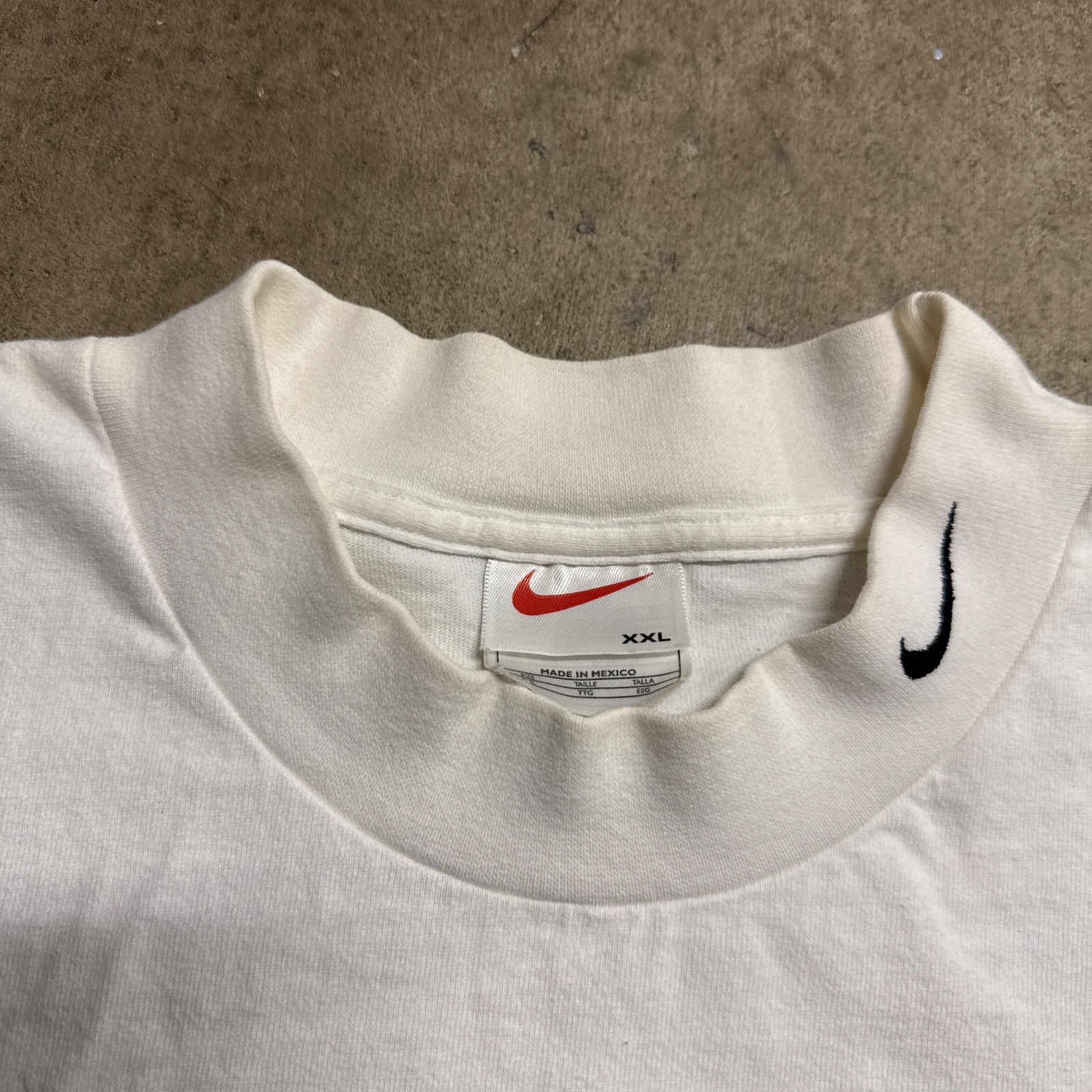 Vintage Nike Shirt Mens 2XL White Long Sleeve Mock Neck Swoosh ACG Thermal USA gallery