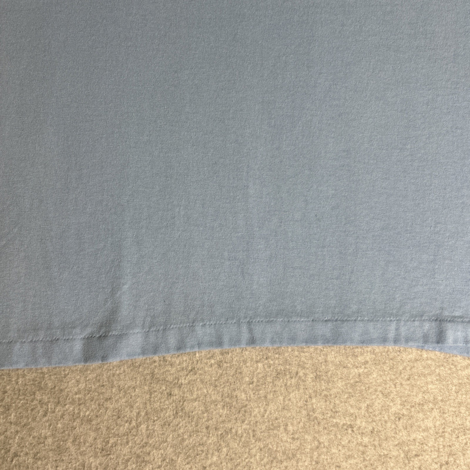 Vintage 60's/70's Plain Baby Blue 50/50 Cotton Poly Blend T-Shirt XL Blank gallery