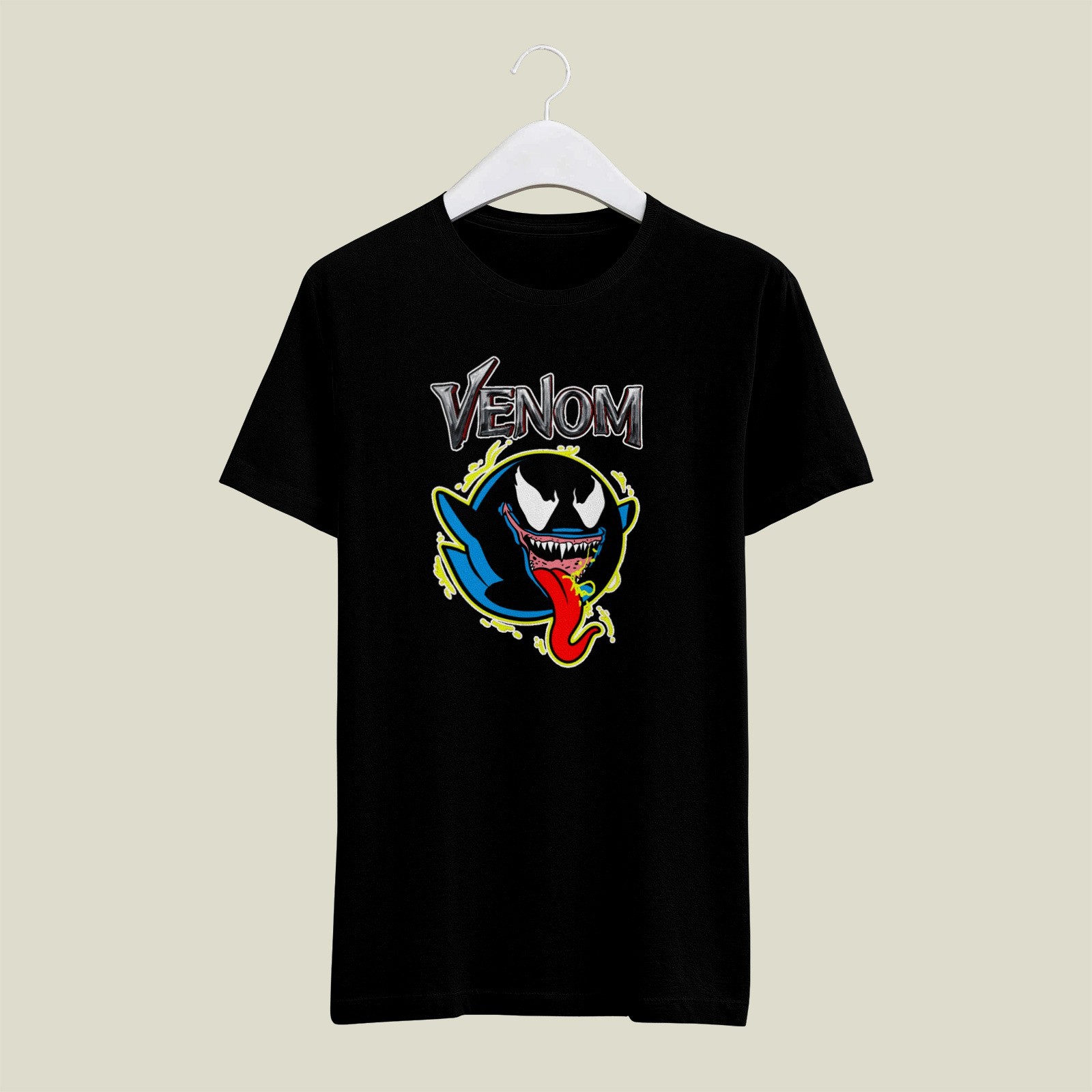 Black X-LARGE Mens Gildan T Shirt Venom Boo Mario Ghost Parody