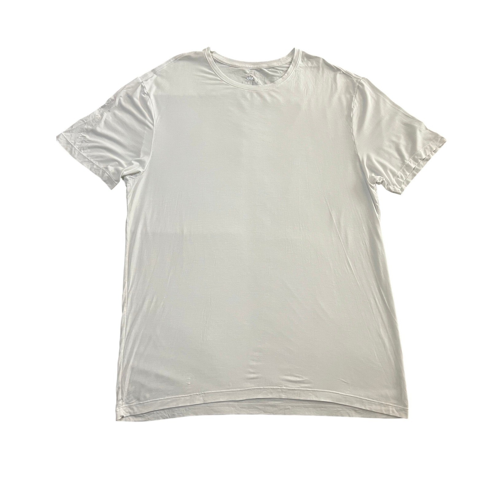 David Archy Mens XL White Bamboo Rayon Spandex Stretch Crewneck T-Shirt (1032) gallery