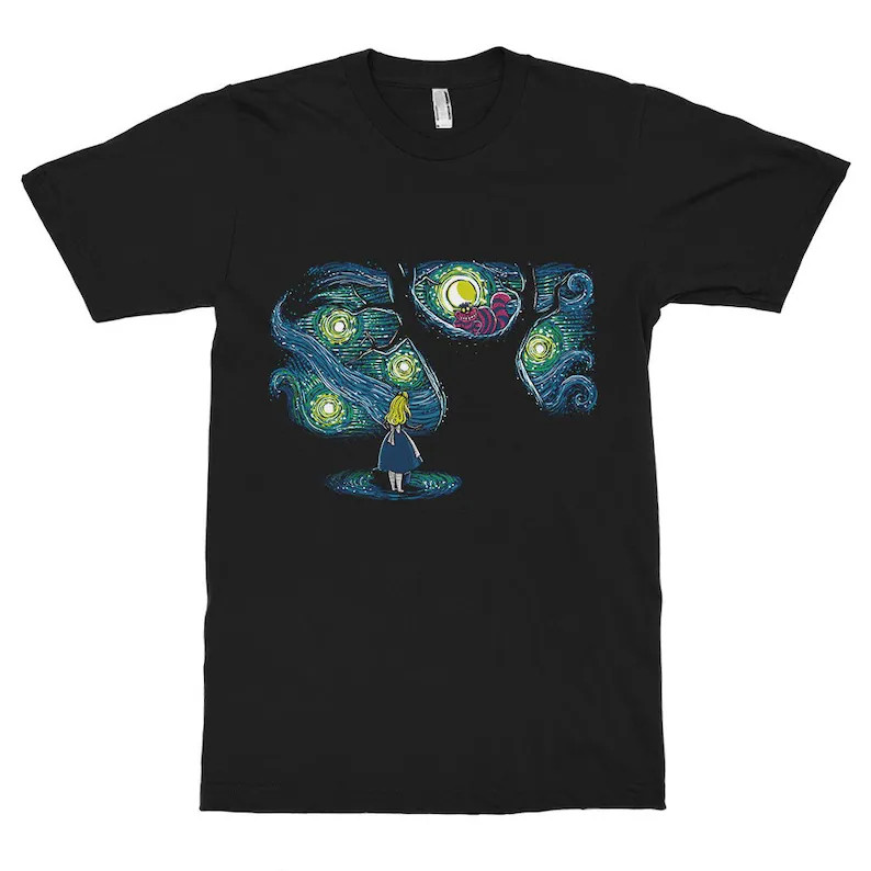Alice in Wonderland Starry Night Comfort Tee Shirt Men gallery