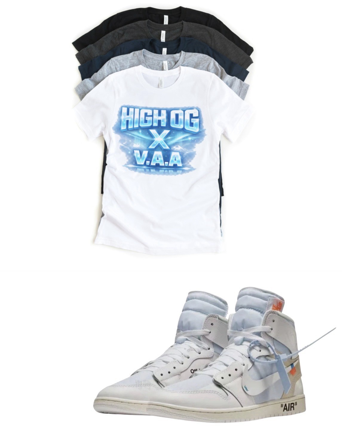 Shirt to match Jordan 1 High OG Alaska V.A.A Inspired Graphic Matching Tee Abloh gallery