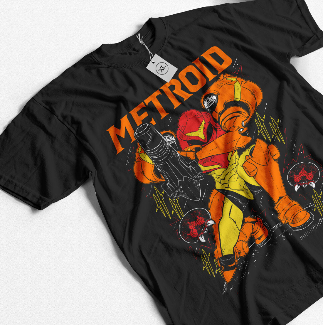 Metroid Samus Shirt NES Classic Game Nintendo Retro Graphic T-Shirt All Size
