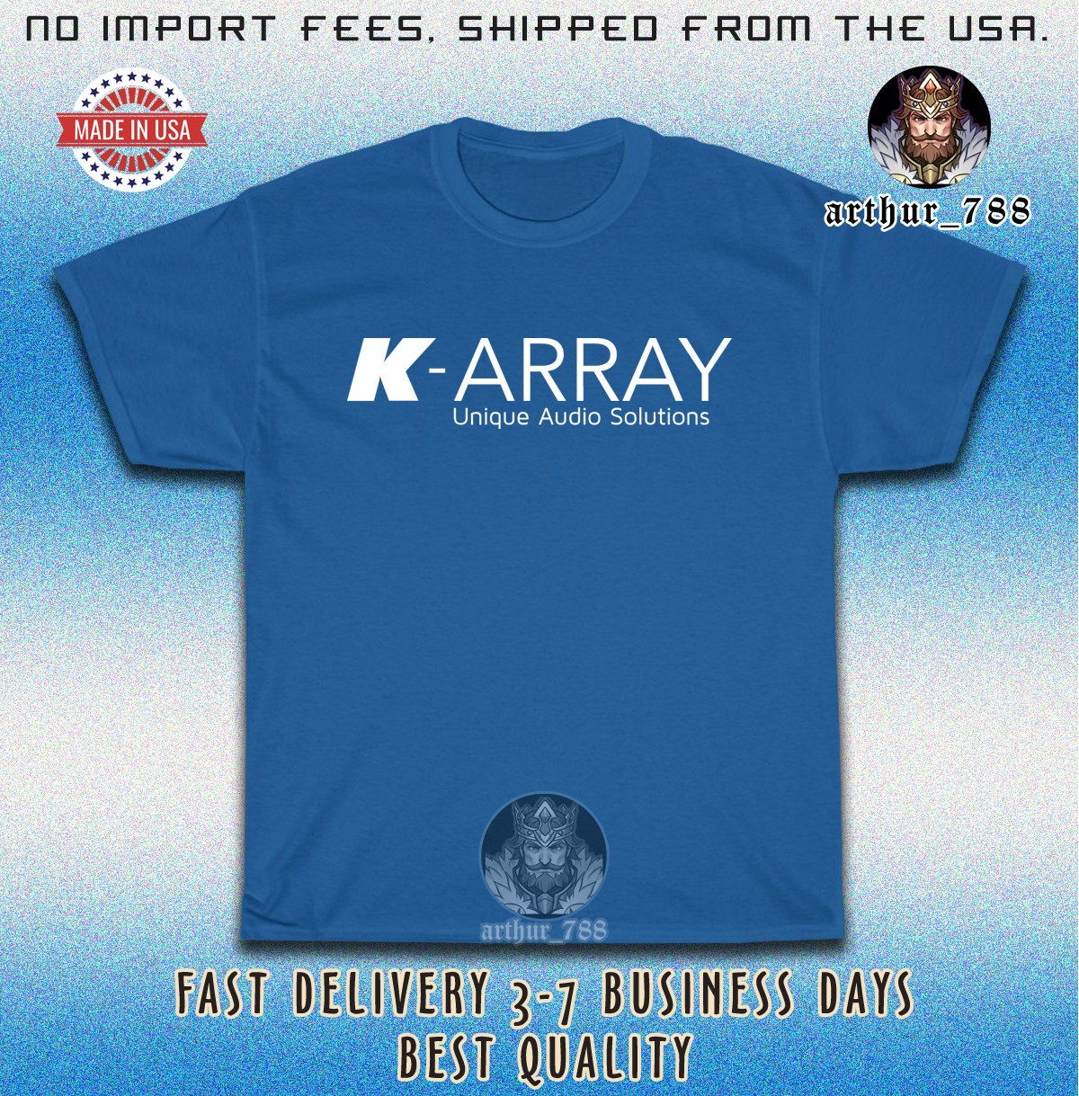 New K-ARRAY Unique Audio Solution Logo Men's T-Shirt American Size S-5XL Tees gallery