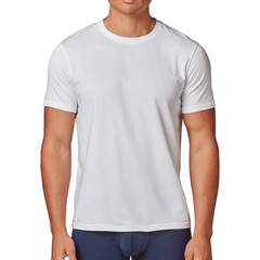 Wrangler Men 6 Pack Cotton Stretch Crew Neck Undershirts White Tee Shirts Size L
