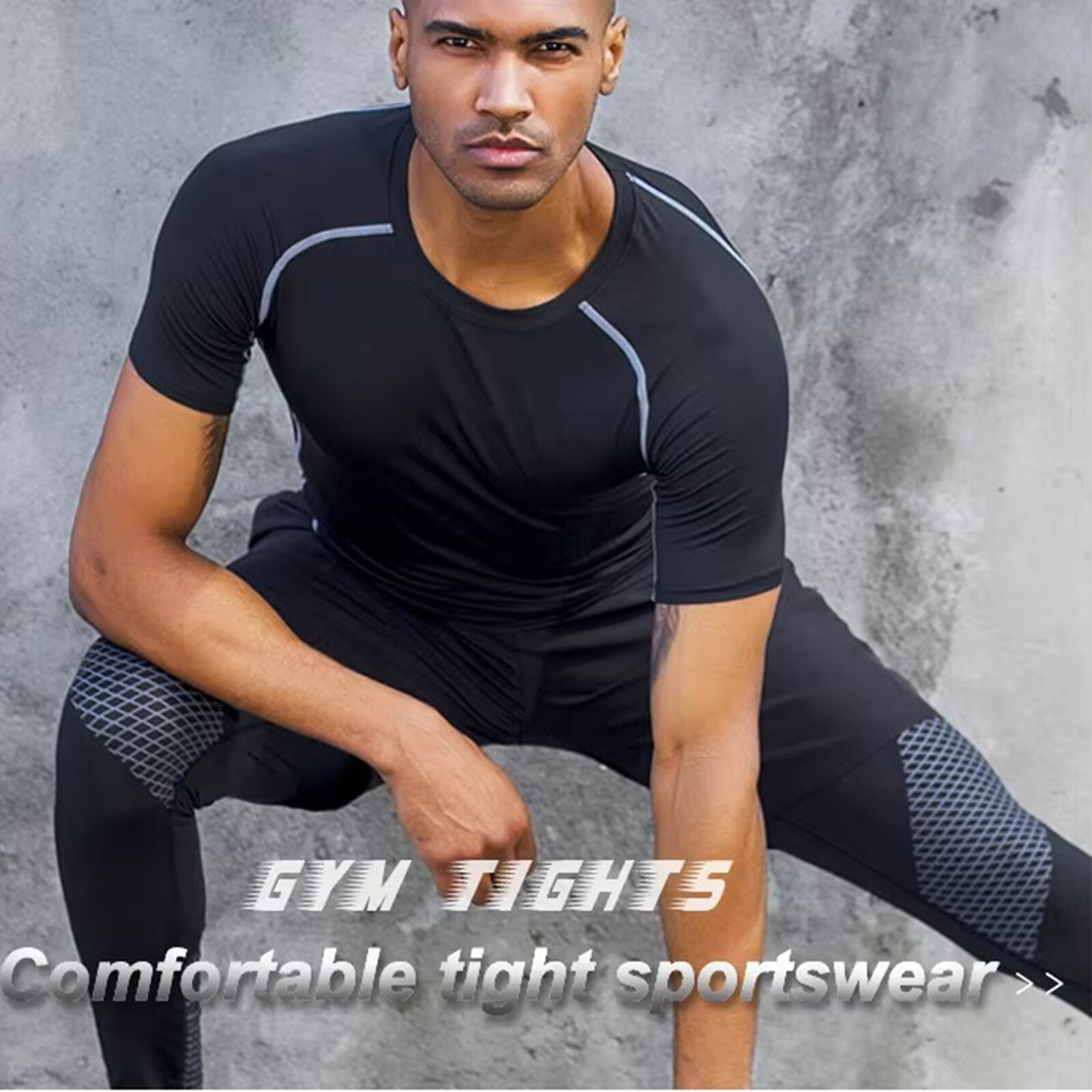 1-2Pack Men's Sports Compression Top Long Sleeve Quick Dry Running Sport T-shirt gallery