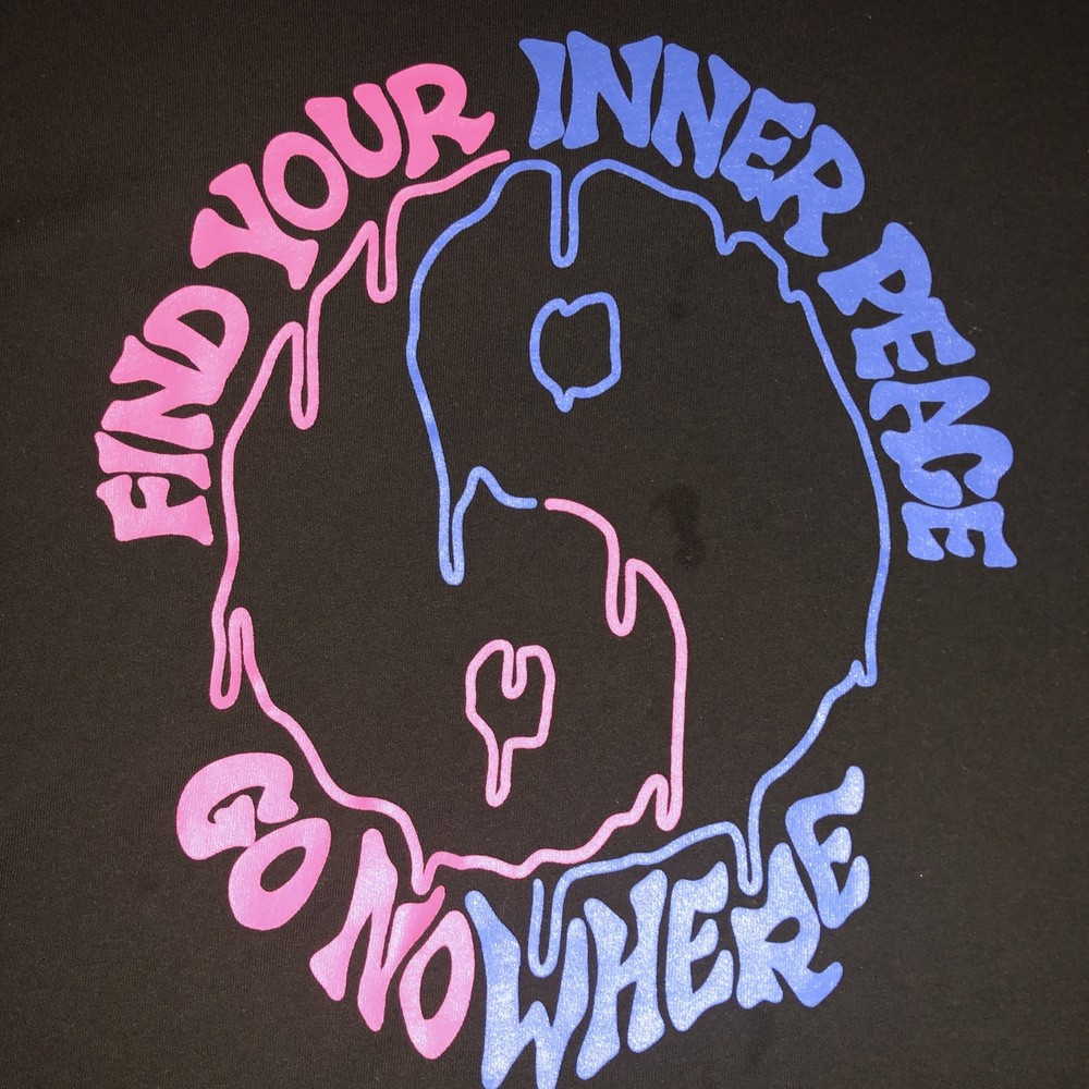 Graphic Tee NEFF Peace Find Your Inner Peace Shirt 2XL Black Yin Hip Hop Cool