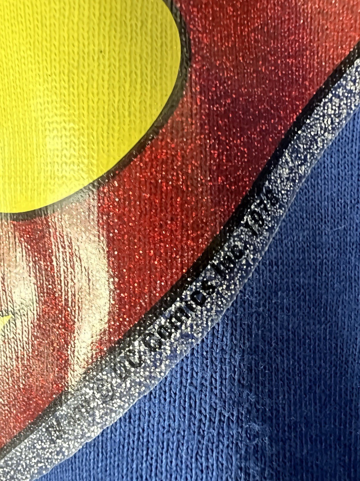 True Vintage 70s Superman Sport-T by Stedman Ringer Tee DC Comics Glitter Logo S gallery