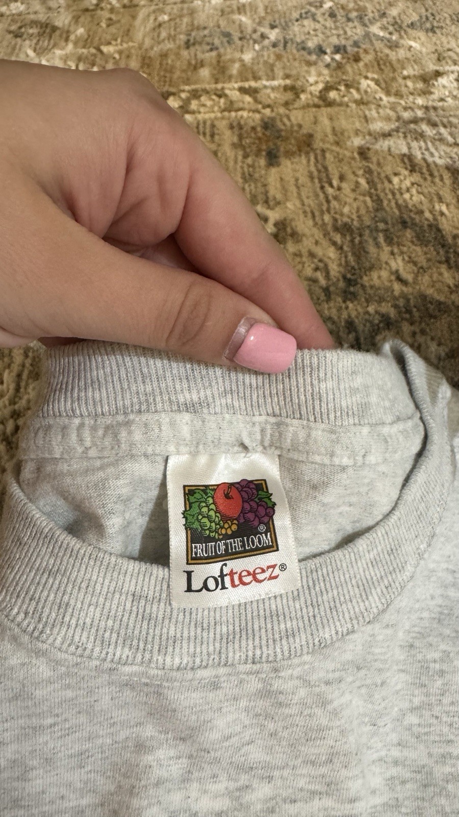 Vintage Fruit of the Loom Lofteeze Gray Cartoon Graphic Tee Men’s M Cotton Crew gallery