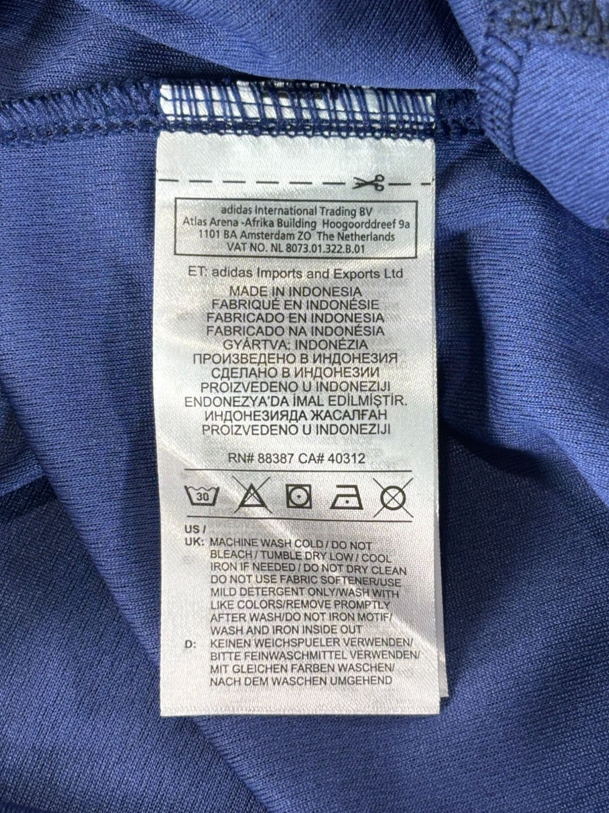 Adidas Mens XL Blue T-Shirt M Axis SS Tee Recycled Polyester gallery
