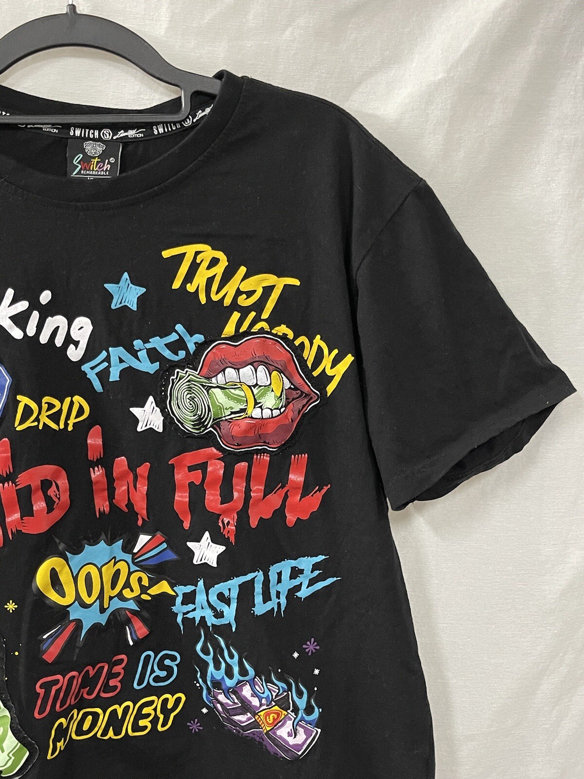 Switch Remarkable Limited Edition Graphic Print Tee Mens Black Cotton T-Shirt XL gallery