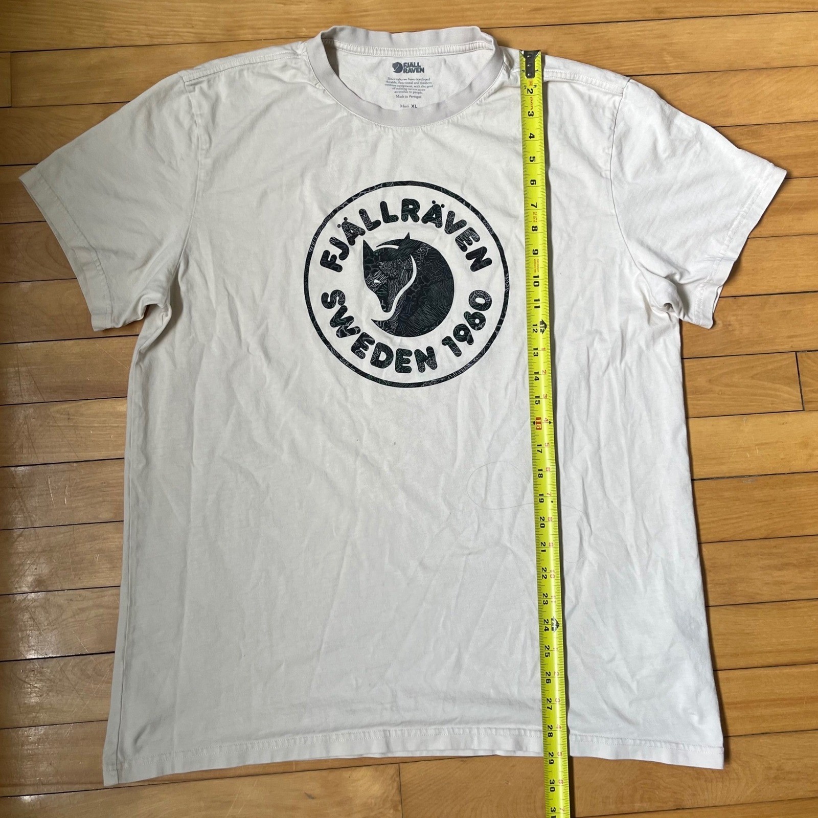 Fjallraven Sweden 1960 Logo Graphic T-Shirt Mens XL Off-White Short Sleeve Tee gallery