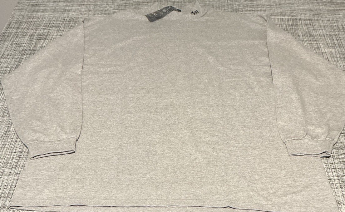 Mack Trucks High Neck T-shirt Mens Gray Long Sleeve Cotton Size 3X New w/Tag gallery