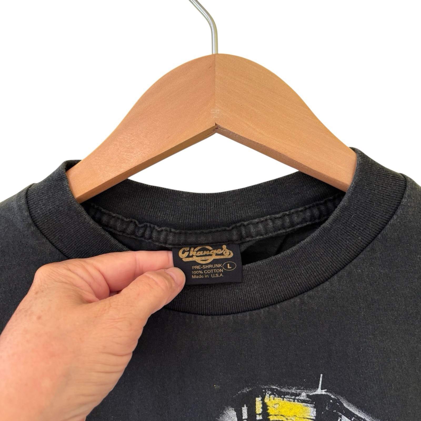 Vintage 1996 Popeye Taxi Service New York T-Shirt Changes Tag Large Reprint gallery