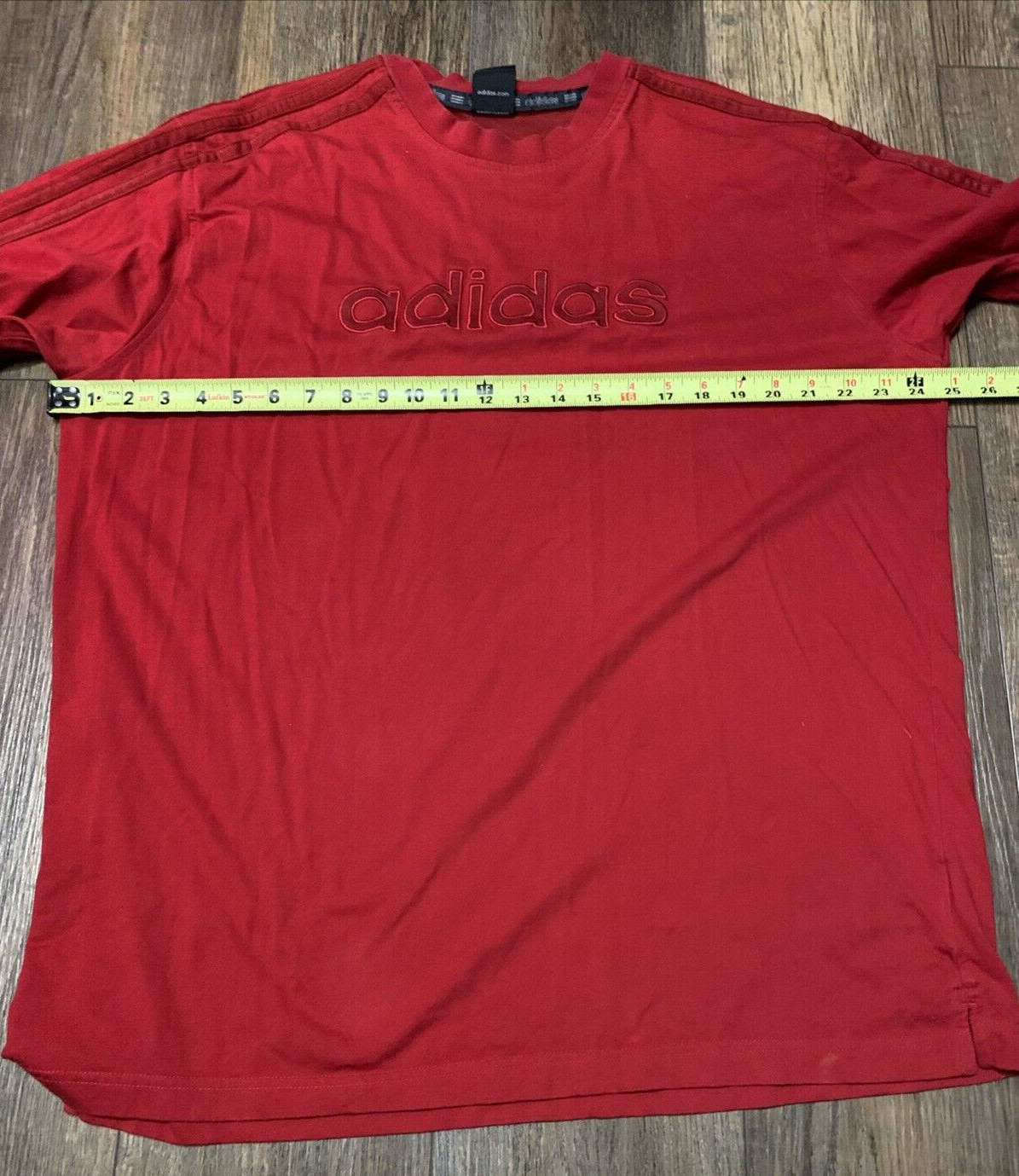 VTG Adidas Long Sleeve T Shirt Mens XL Three Stripe Sleeve Spell Out Thailand gallery