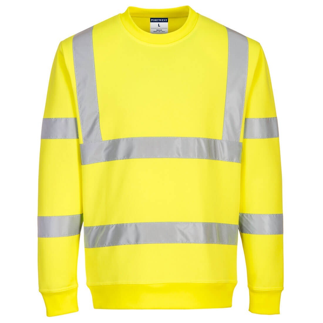 Portwest Hi Vis Crew Neck Sweatshirt Long Sleeve High Visibility Pullover Jumper gallery