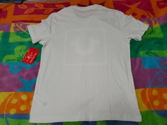 NEW True Religion White Rainbow/Pride Color Horseshoe Logo Tshirt SZ 2XL
