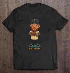 Mac Miller Most Dope Bobblehead Cartoon Baseball 412 Tribute T-Shirt S-5XL