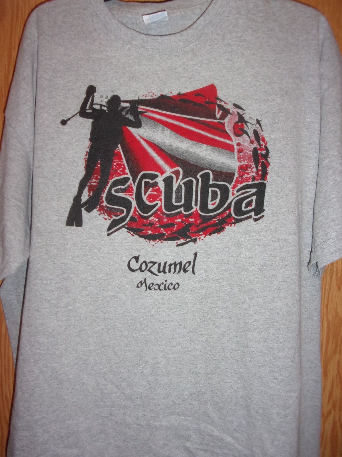 SCUBA DIVING COZUMEL gray 2XL t shirt