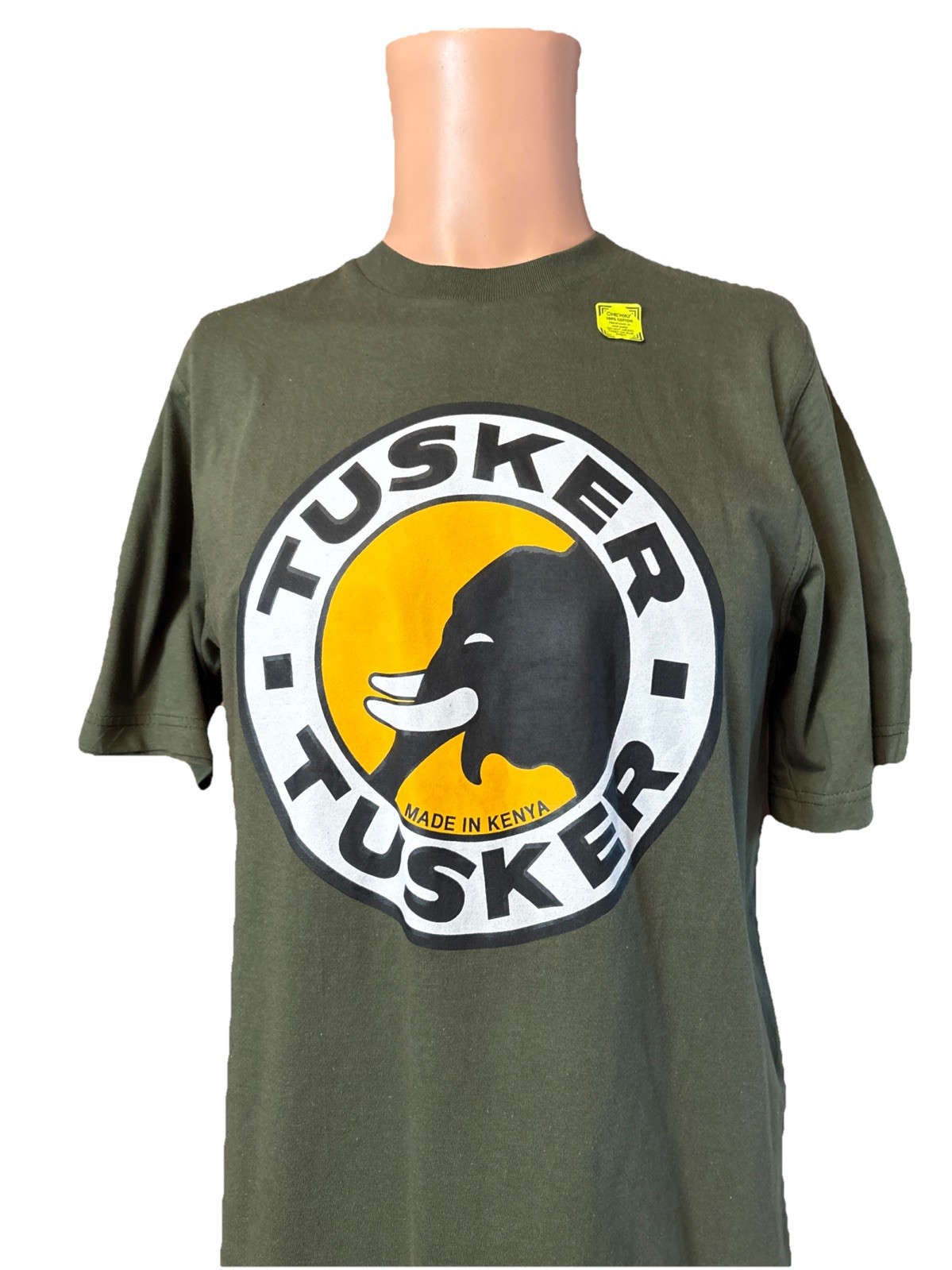 NWT TUSKER TUSKER Made In Kenya Dark Green Shirt Size Medium Elephant Styled gallery