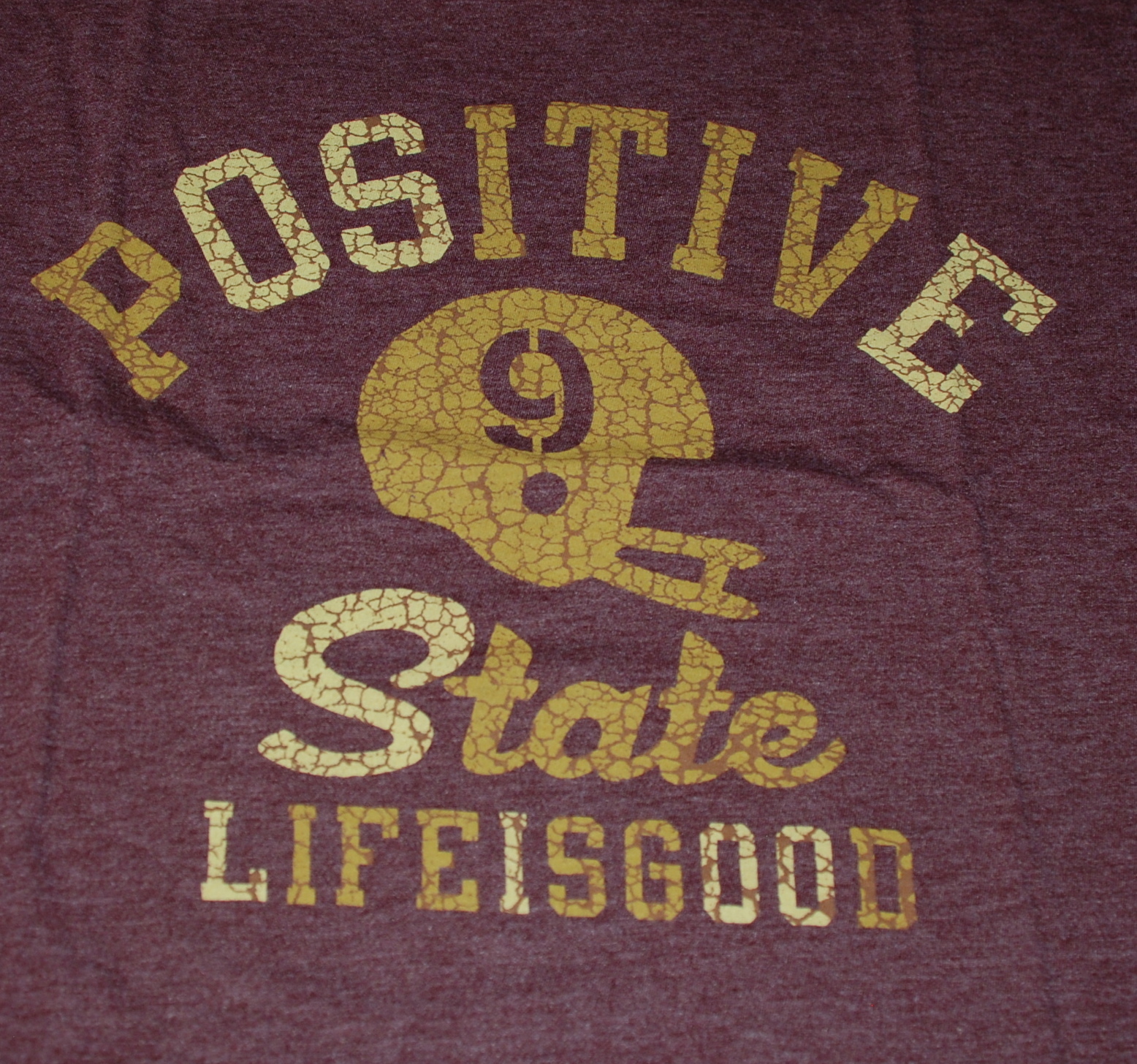 Men's Life Is Good Red Positive State Football Semi-fitted Lightweight SS Cool T gallery