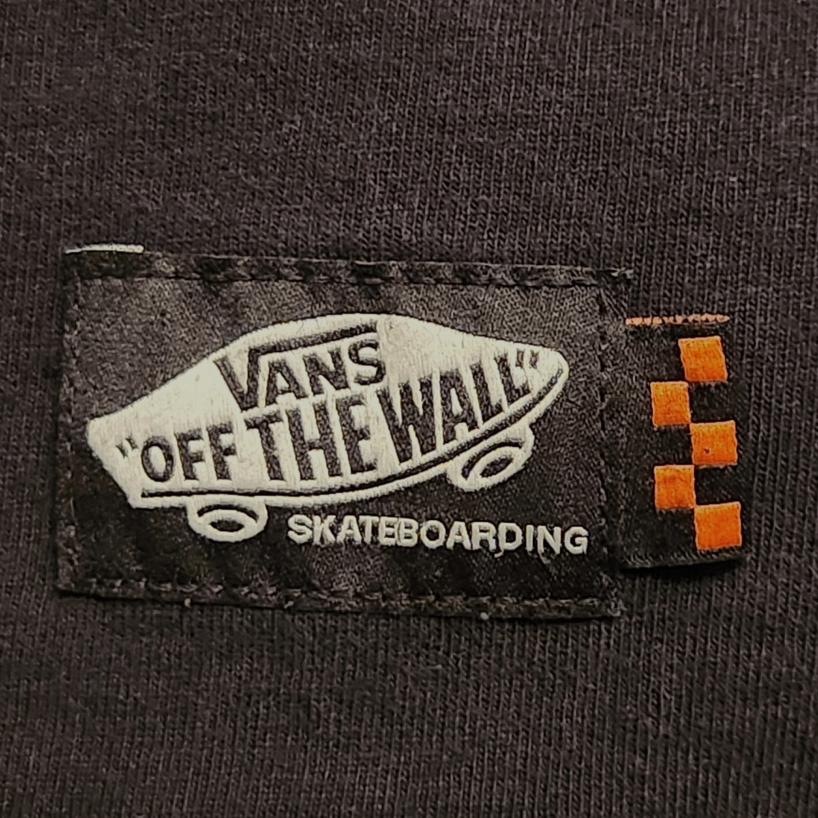 Vans Off The Wall Skateboarding T Shirt XXLarge Black Loose Fit Embroidered Logo gallery