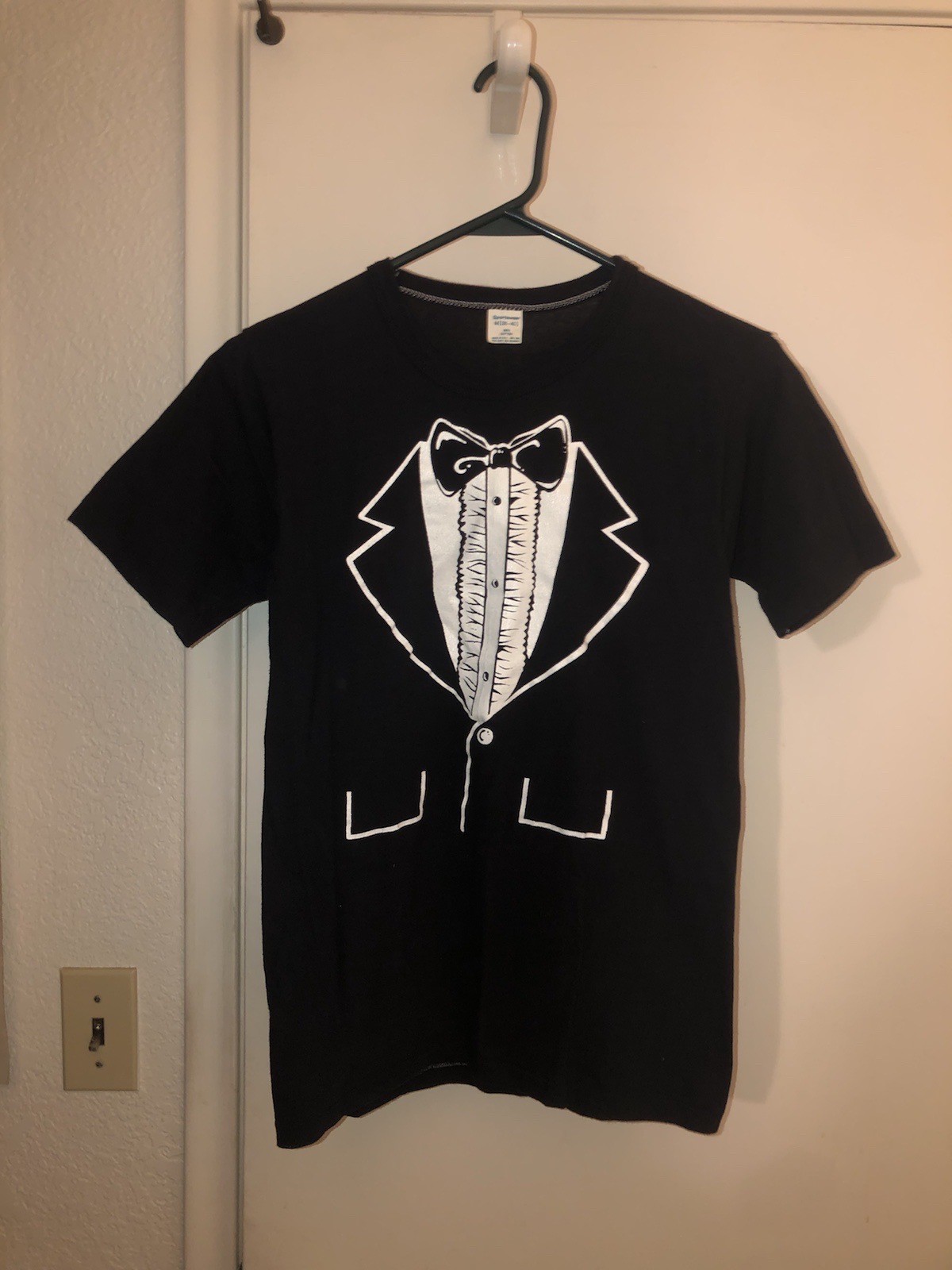 Vintage 1980s Gingiss Formal Wear Tuxedo Tux T-Shirt Novelty Soft Sz S/M gallery