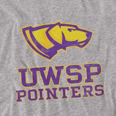 UW–Stevens Point Adult T-Shirt Pointers Logo, Athletic Heather, S-5XL