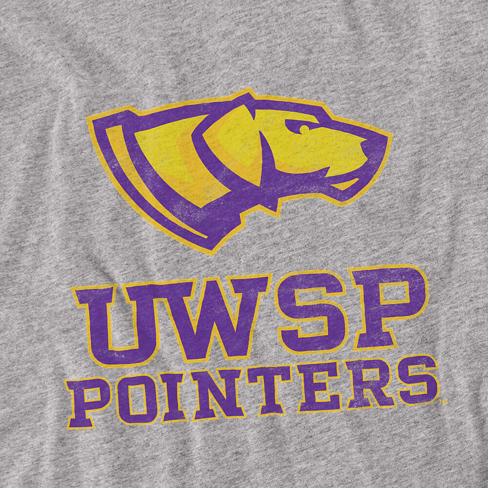 UW–Stevens Point Adult T-Shirt Pointers Logo, Athletic Heather, S-5XL gallery