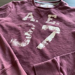American Eagle Shirt XL Waffle Thermal Y2k Long Sleeve Graphic Preppy Grunge