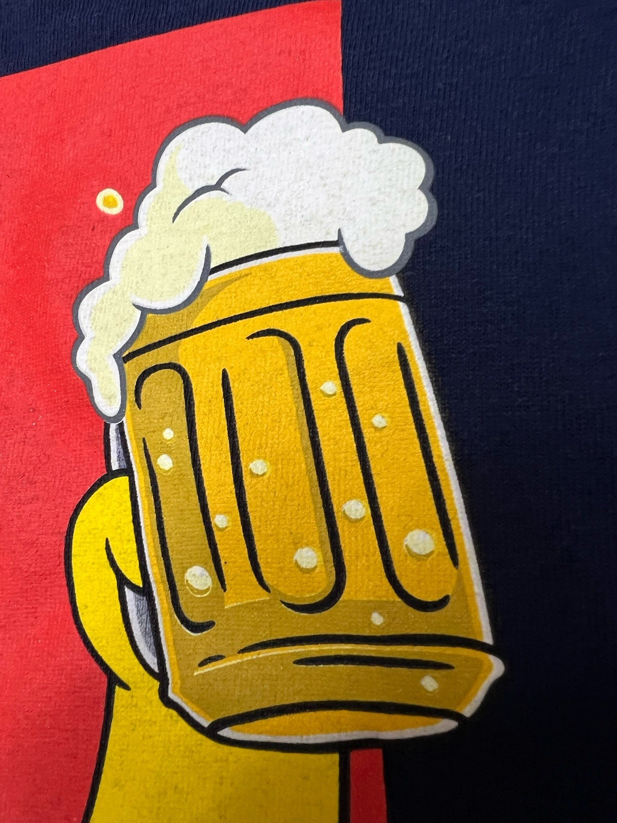 The Simpsons 20th Century Fox Homer Simpson Beer Tee Shirt Navy 2XL gallery