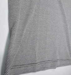 Men Large White/Blck Michael Kors SHRT SLV Ribbed Crew Neck Knitted T Shirt NWT
