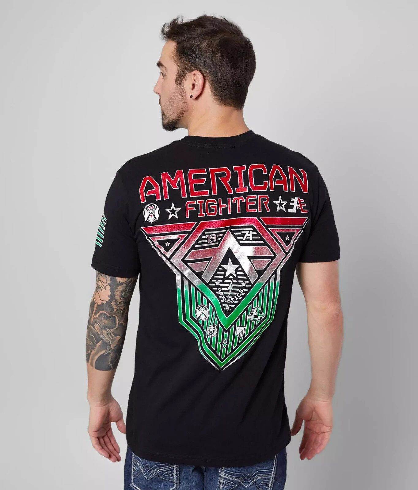 Men's American Fighter North Dakota Athletic MMA Black T-Shirt XS-4XL gallery