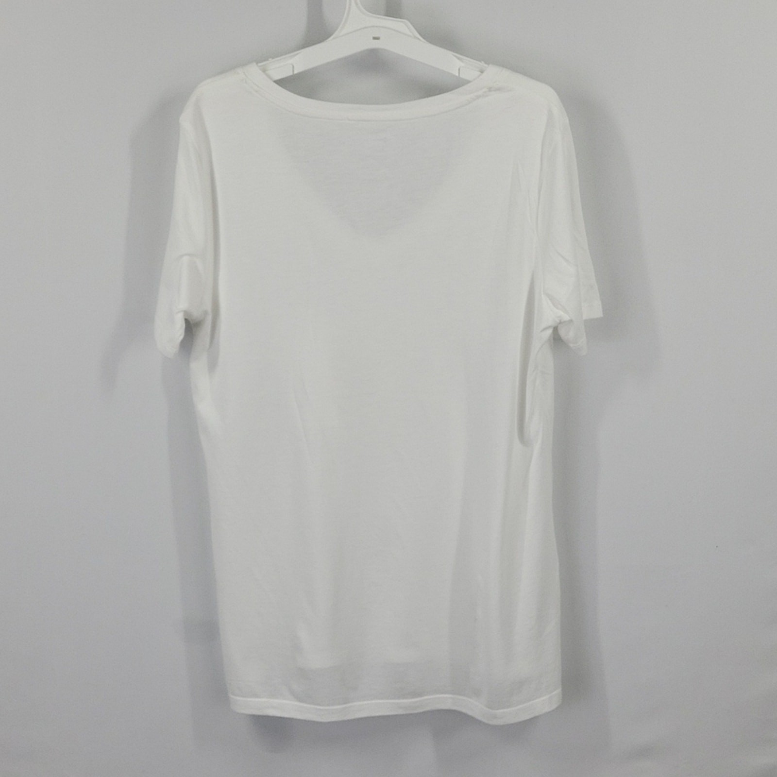 Members Mark Short Sleeve V-Neck Tee, White, Size S, NWT #BundleAndSave gallery